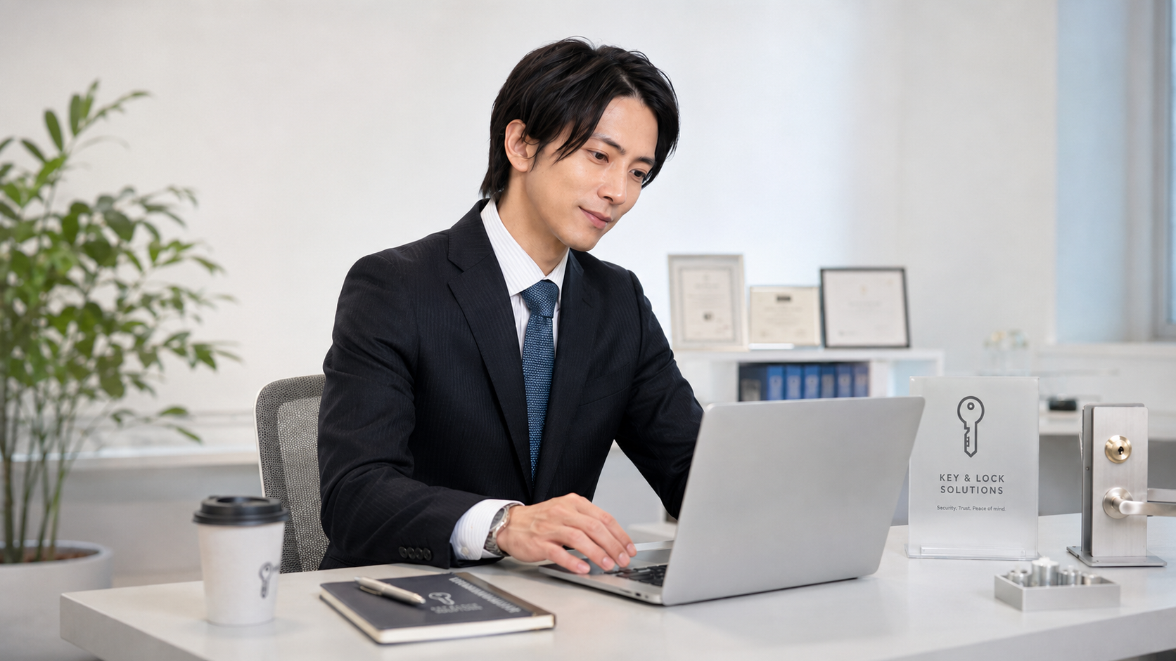 見積書や資料を確認するスタッフ