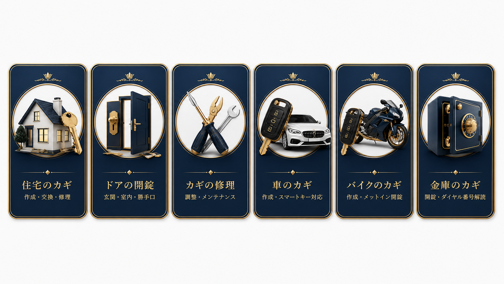 鍵開け 鍵交換 鍵修理 車 バイク 金庫のサービス一覧 PC版