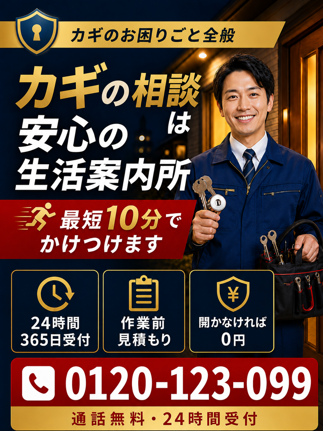 カギの相談は安心の生活案内所 スマホトップ画像